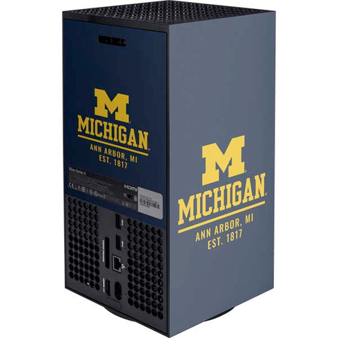 University of Michigan Ann Arbor Est 1817 XBox Series X Digital Edition Console Skin